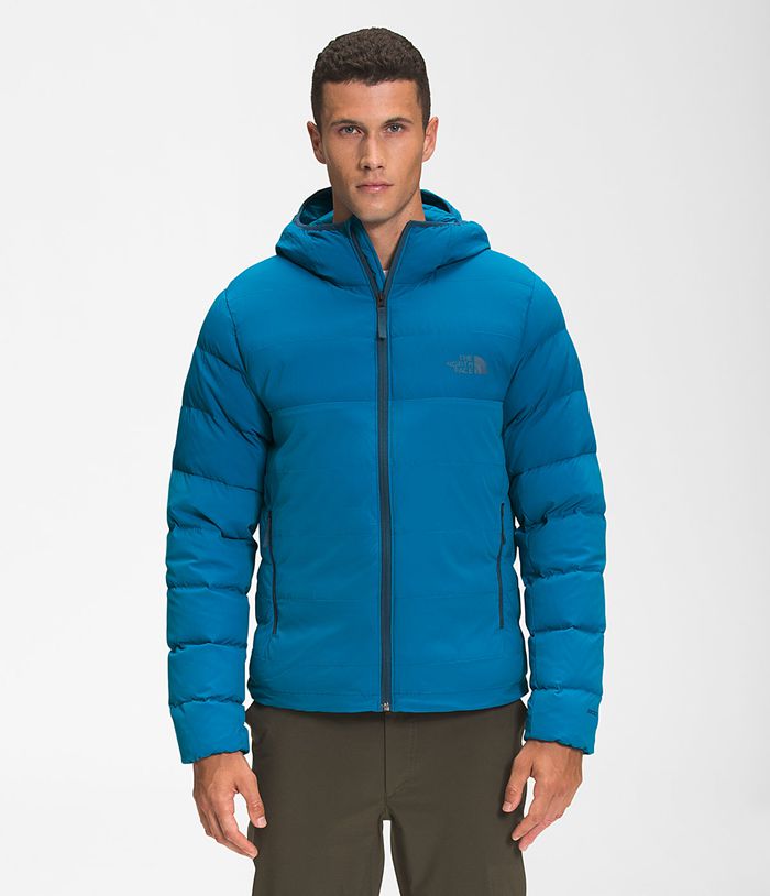 The North Face Mens Puffer Jacket Castleview 50/50 349KPJQOT - Blue